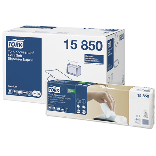 Servetele de masa pentru dispenser Xpressnap, Extra Soft 1/2 alb, Tork