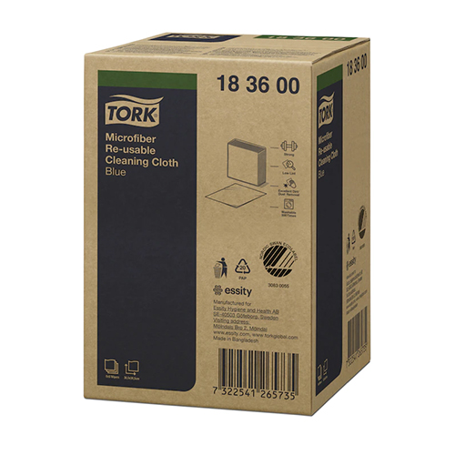 Laveta din microfibra Microfibre Reusable, albastru, Tork