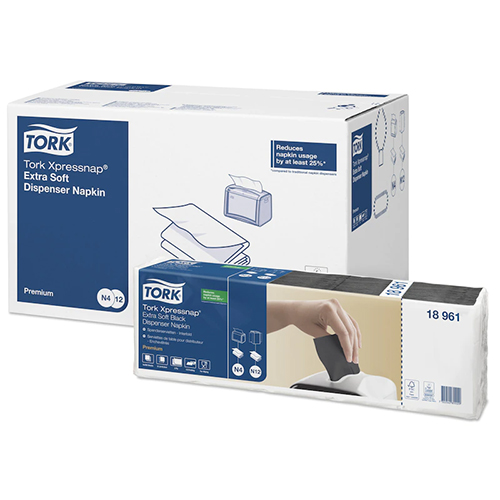 Servetele de masa pentru dispenser Xpressnap, Extra Soft 1/2 negru, Tork