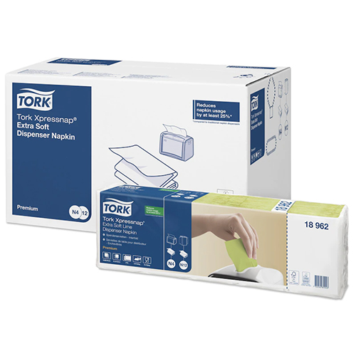 Servetele de masa pentru dispenser Xpressnap, Extra Soft 1/2 lime, Tork