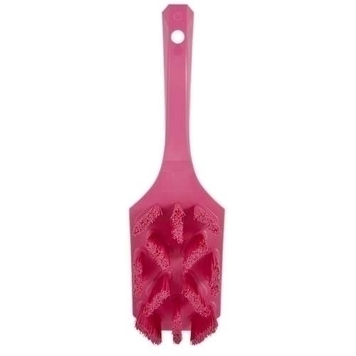 Perie UST cu maner scurt si peri duri 260 mm. Vikan, roz