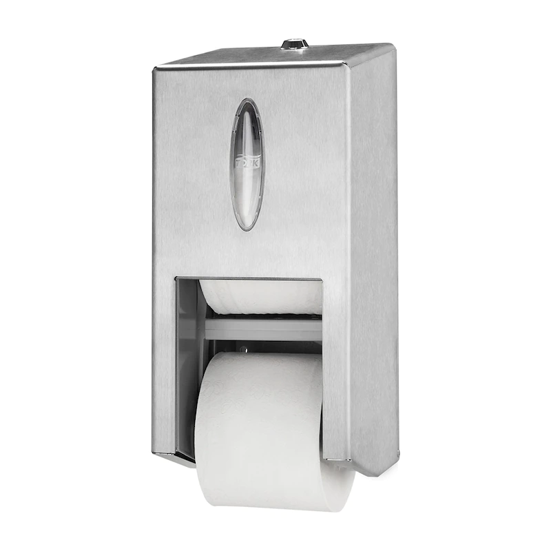 Dispenser hartie igienica rola medie compacta, argintiu, Tork Coreless