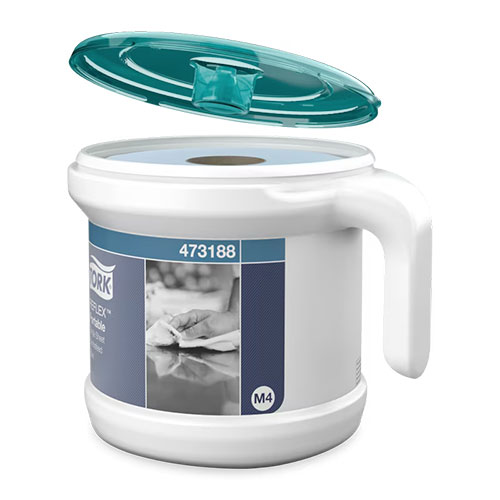 Dispenser portabil pentru role cu derulare centrala, refill hartie albastra, Reflex, Tork