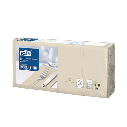 Servetele de masa impaturite 1/8, Lunch, Tork, natural
