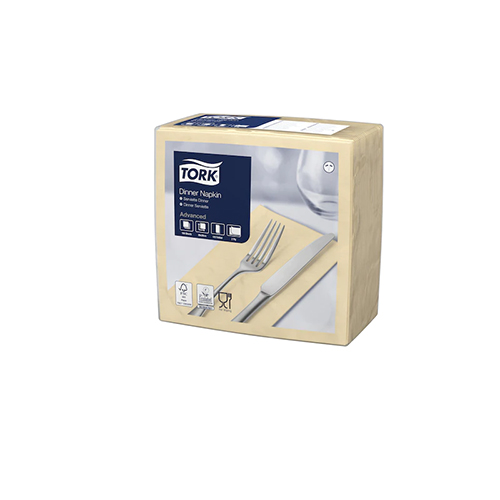 Servetele de masa Dinner impaturite 1/8 - 39 x 39 cm, Tork, alb galben 