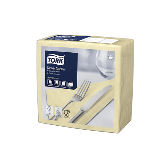 Servetele de masa Dinner 2 straturi 39 x 39 cm, Tork, alb galben sampanie 