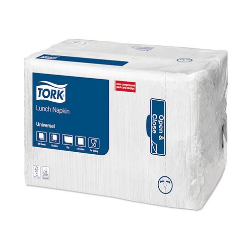 Servetele de masa 33 x 33 cm, Tork, alb
