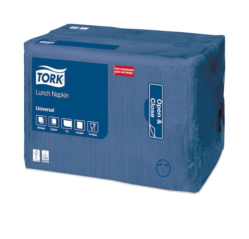 Servetele de masa 33 x 33 cm, Tork, natural albastru inchis 