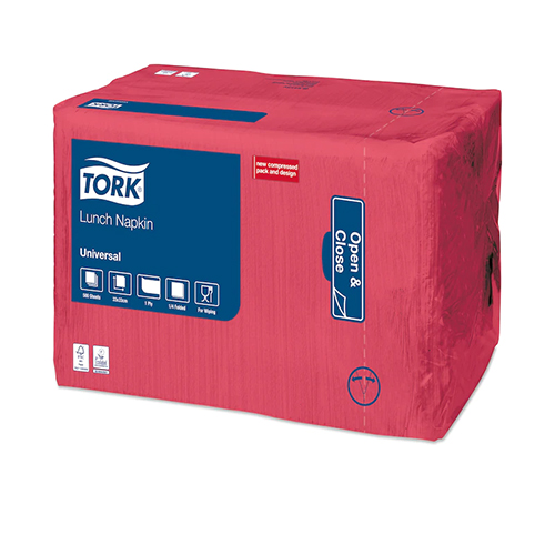 Servetele de masa 33 x 33 cm, Tork, natural rosu 