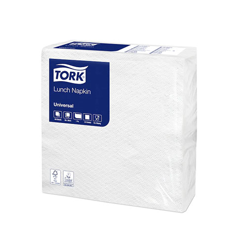 Servetele de masa 30 x 30 cm, alb, Tork