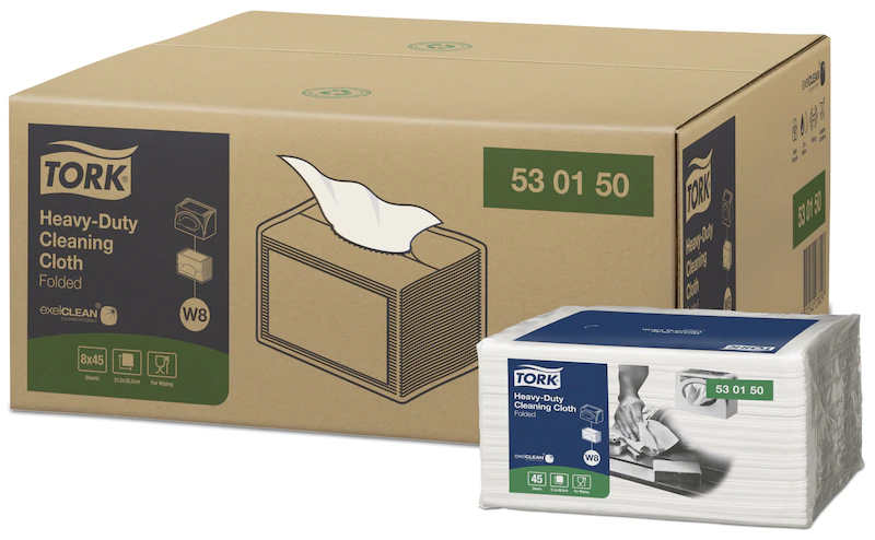 Lavete multifunctionale pliate pentru stergeri, Tork Heavy-Duty Small Pack