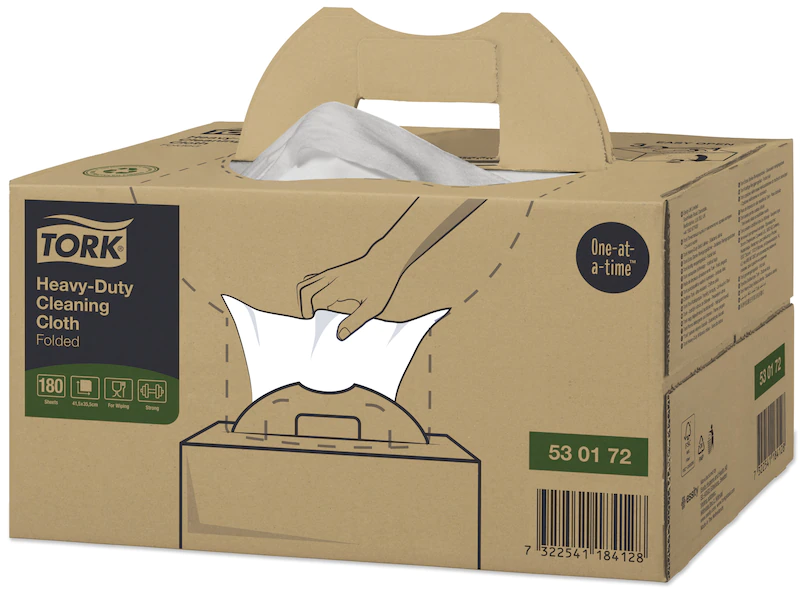 Lavete multifunctionale pliate pentru stergeri, Tork Heavy-Duty Handy Box