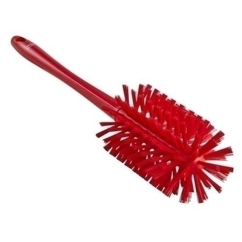Perie curatare tevi Ultra Hygiene Ø90 mm, peri medii/duri, Vikan, verde rosu 