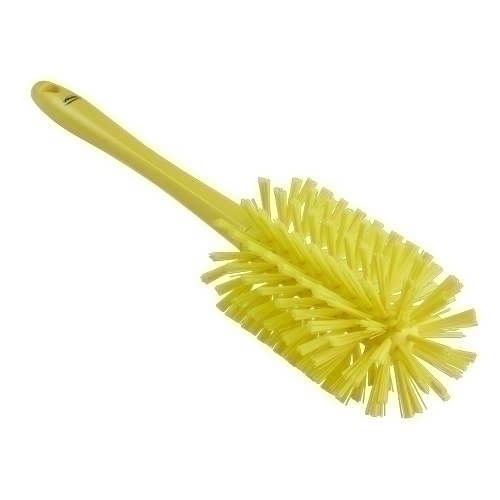 Perie curatare tevi Ultra Hygiene Ø90 mm, peri medii/duri, Vikan, verde galben 