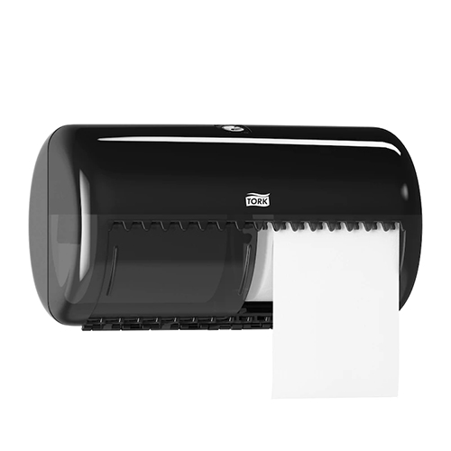 Dispenser hartie igienica rola standard Twin Vertical, Tork, negru