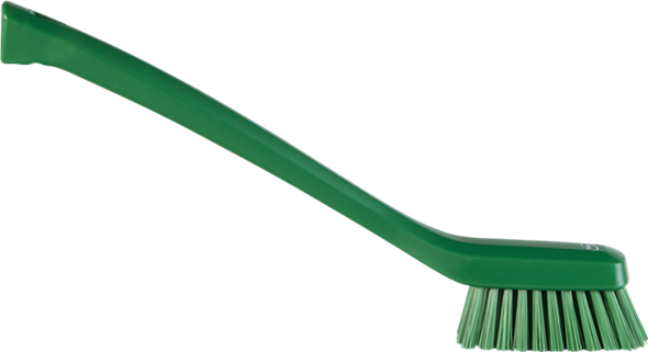 Perie ingusta cu maner lung, 420 mm, peri duri, Vikan, verde