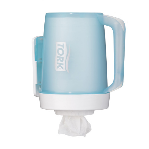 Dispenser portabil role-lavete industriale Mini Centrefeed, bleu, Tork