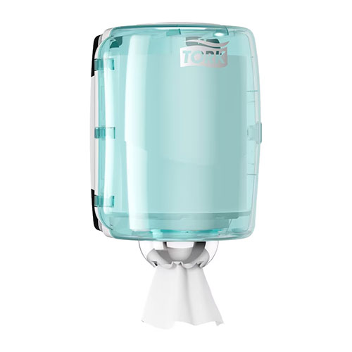Dispenser prosoape de maini cu derulare centrala, turcoaz, Tork