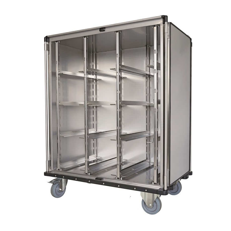 Carucior tip dulap cu sectiuni verticale pentru containere STE 8167 CR, 12 containere - ALVI