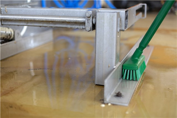 Perie pentru pereti-pardoseli, 225 mm, peri duri, Vikan, albastru