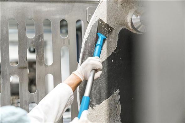 Scraper lamela inox cu filet 100 mm, Vikan, roz