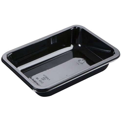 Caserola meniu termosudabila, 1 compartiment, 665 ml, negru, Abena
