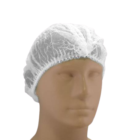 Capelina cu cusatura dubla - Global Hygiene alb 