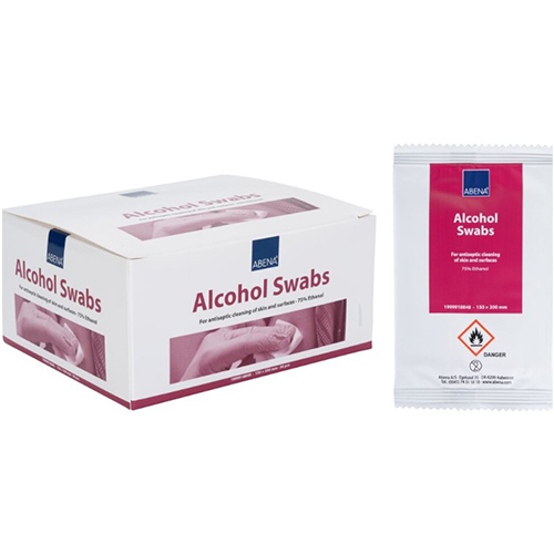 Servetele igienizante pe baza de alcool 50 buc/pac, rosu, Abena