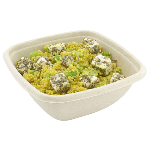 Bol rectangular biodegradabil Bagasse 375ml, Abena