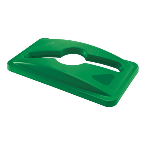 Capac deseuri mixte container Slim Jim, Rubbermaid, verde