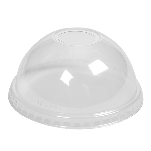 Capace bombate cu orificiu pentru pahare plastic 16 Oz, transparent, Abena