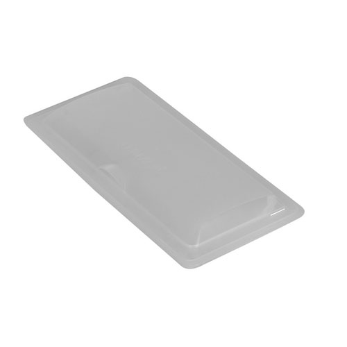 Capac galeata rectangulara 8 L, Vermop, albastru transparent 