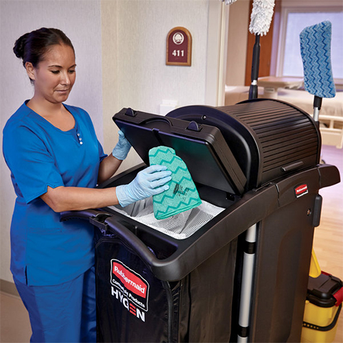 Carucior curatenie Hygen, negru, Rubbermaid