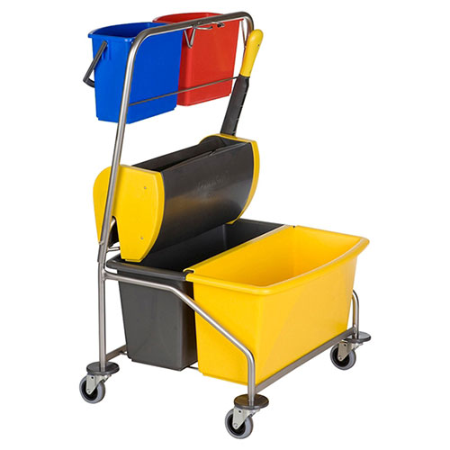 Carucior curatenie Twixter 2, inox, Vermop
