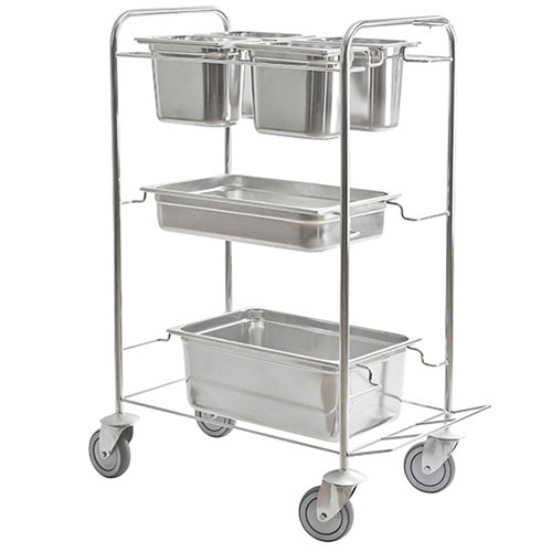 Carucior curatenie Variant (camere albe), inox, Vermop