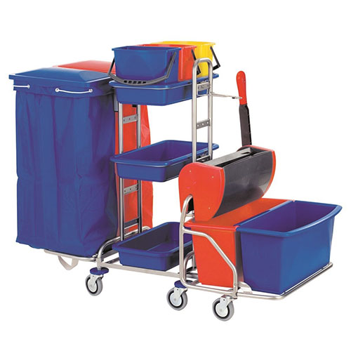 Carucior curatenie Variant Twixter Press, cromat, Vermop