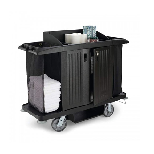 Carucior hotelier mare, negru, Rubbermaid