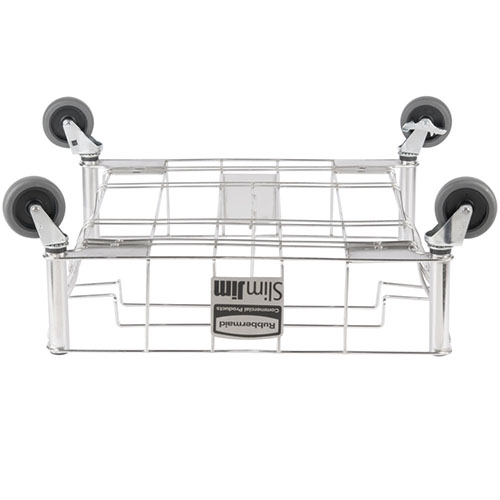 Carucior inox Slim Jim Double (dublu), Rubbermaid
