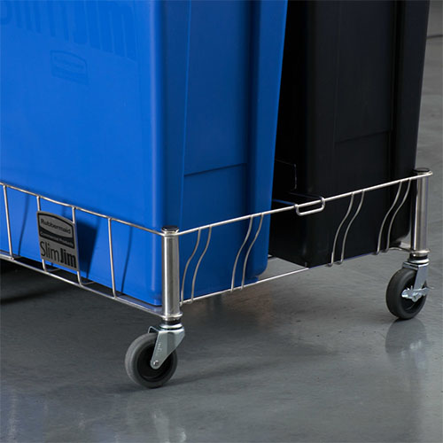 Carucior inox Slim Jim Double (dublu), Rubbermaid