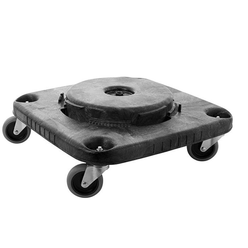 Carucior patrat containere Brute 113.4 kg negru, Rubbermaid
