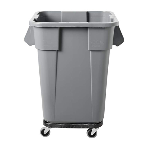 Carucior patrat containere Brute 113.4 kg negru, Rubbermaid