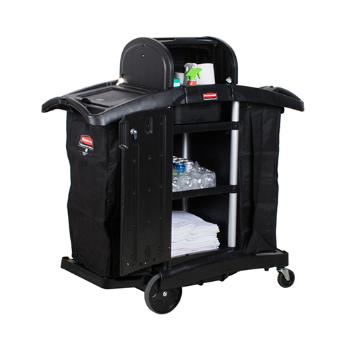 Carucior hotelier - securitate ridicata, negru, Rubbermaid