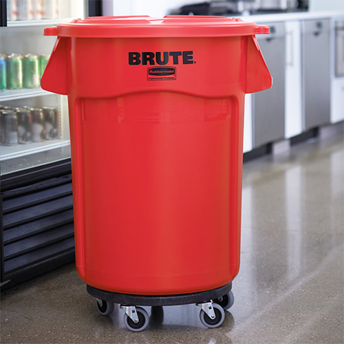Carucior silentios containere Brute 113.4 kg, negru, Rubbermaid