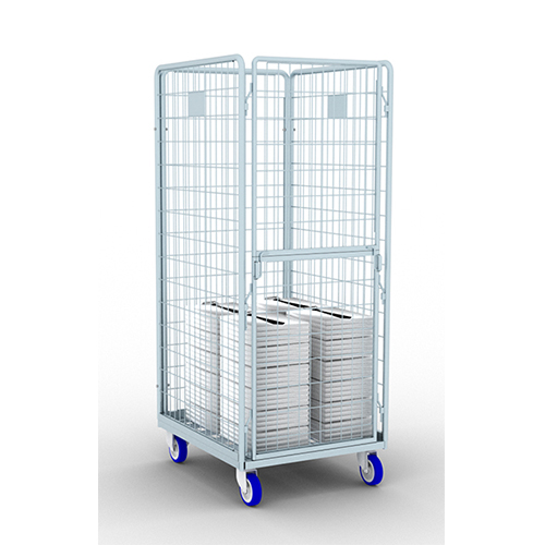 Carucior transport lenjerie pentru spalatorie textila cu 4 laturi, 50 x 100 mm T25, Picchi