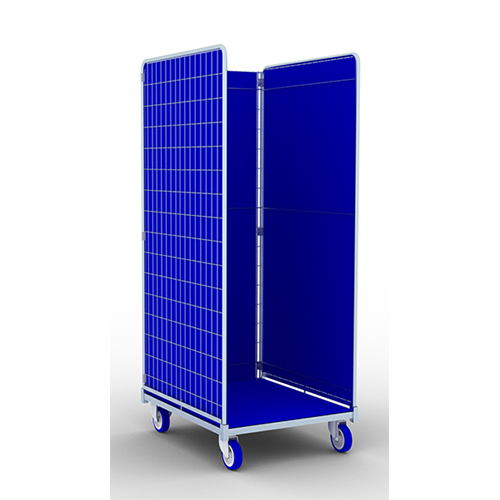 Carucior transport lenjerie pentru spalatorie textila cu 3 laturi cu polipropilena, 50 x 100 mm T20, Picchi