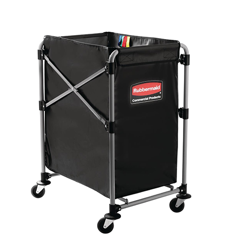 Carucior X-Cart pliabil pentru rufe 150 L, gri, Rubbermaid