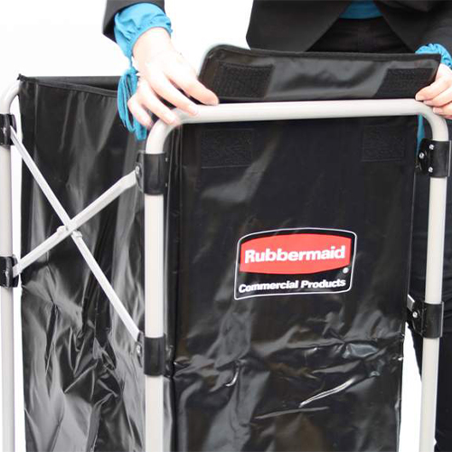Carucior X-Cart pliabil pentru rufe 150 L, gri, Rubbermaid