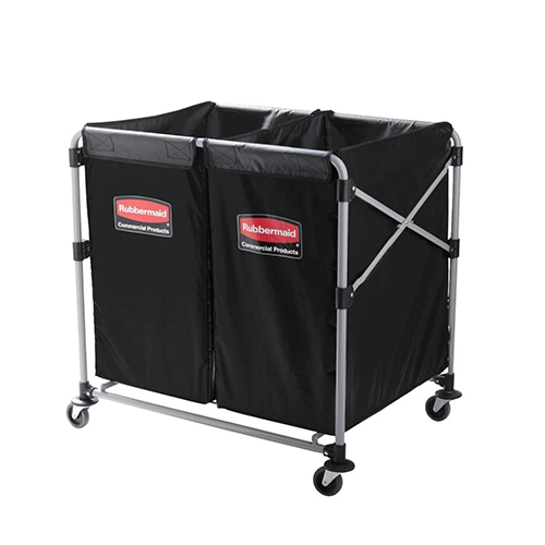 Carucior X-Cart pliabil pentru rufe 300 L, gri, Rubbermaid