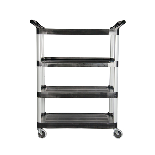 Carucior X-Tra pentru servire cu 4 rafturi 135 kg, negru, Rubbermaid