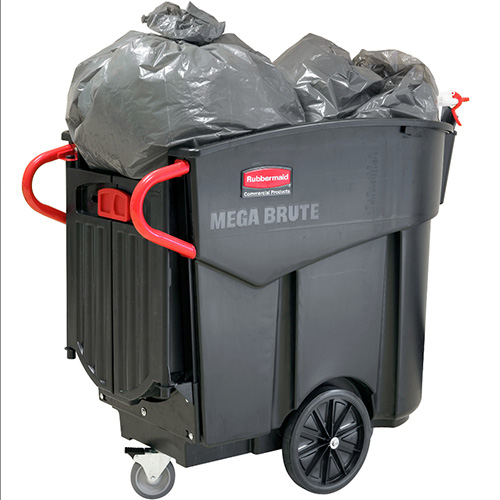 Colector deseuri mobil Mega Brute 450 L, negru, Rubbermaid